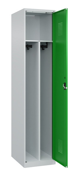 C+P Spind Evolo PLUS, 1 Abteil, 1850x400x500mm, 7035/6037, Verschluss Zylinderschloss, 049000-12F S10038
