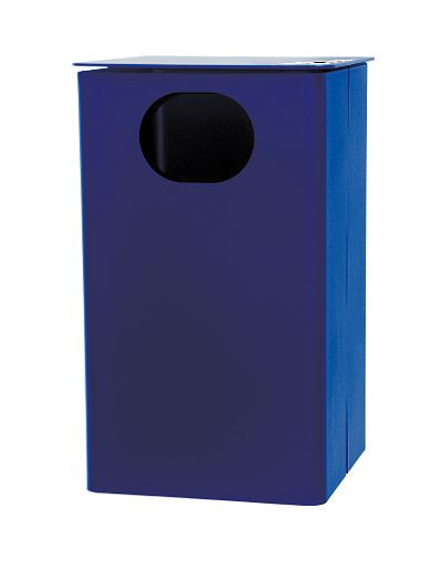 Renner Rechteck-Abfallbehälter inkl. Ascher ca. 35 L, pulverbeschichtet RAL 7016, 7044-10PB 7016