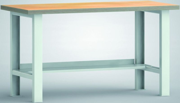KLW Standard-Werkbank, 1500 x 700 x 840 mm, mit Buchen-Multiplexplatte, WS503N-1500M40-X1580