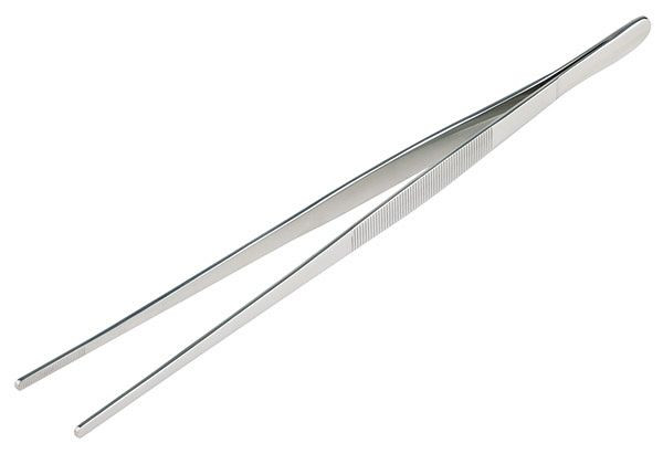 APS Pinzettenzange, 30 x 1,5 cm, Edelstahl, hochglanzpoliert, geriffelte Grifffläche, 75809