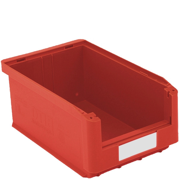 BITO Sichtlagerkasten SK Set /SK3521 350x210x145 rot, inklusive Etikett, 10 Stück, C0230-0012