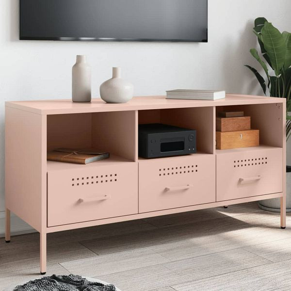 vidaXL TV-Schrank Rosa 100,5x39x50,5 cm Kaltgewalzter Stahl, 843037