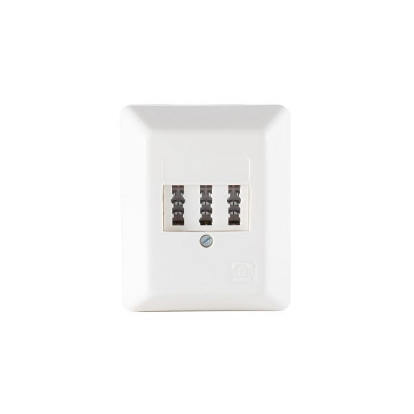 S-Conn Telefon-Anschlussdose TAE NFN, reinweiß-RAL9010, Aufputz, 74040W