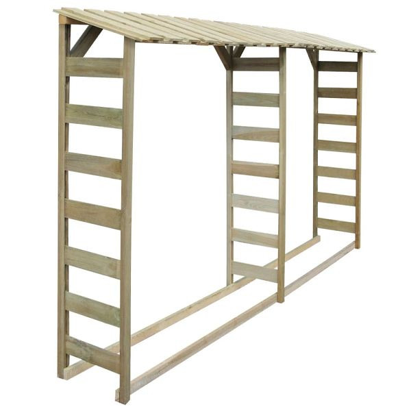 vidaXL Feuerholz-Lagerschuppen 300×44×176 cm Imprägniertes Kiefernholz, 42957