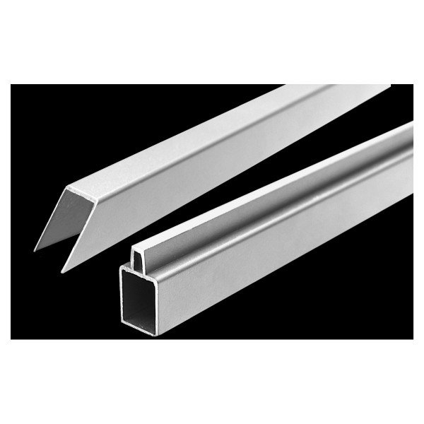 T&J ECOSTECK-Start & Abschluss Set, SILBER, für ein Eckelement, 32/25 x 20 x 900 mm, Aluminium, 44656