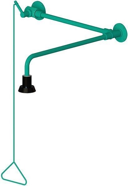 asecos Körperdusche, Übertür mit Zugstange, Grün TÜV geprüft, 26737