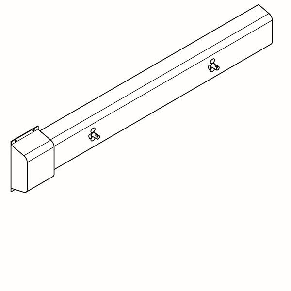 KWC Armatureneinheit, Edelstahl, Wandmontage, 2 Waschplätze, 1240 mm, Wasseranschluss von hinten links, 2030071793
