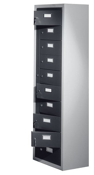 Kappes ErgoPlus Wäscheausgabeschrank 10 Fächer, 1850 x 450 x 500 mm, RAL 7035/7016, 8504.00.0424