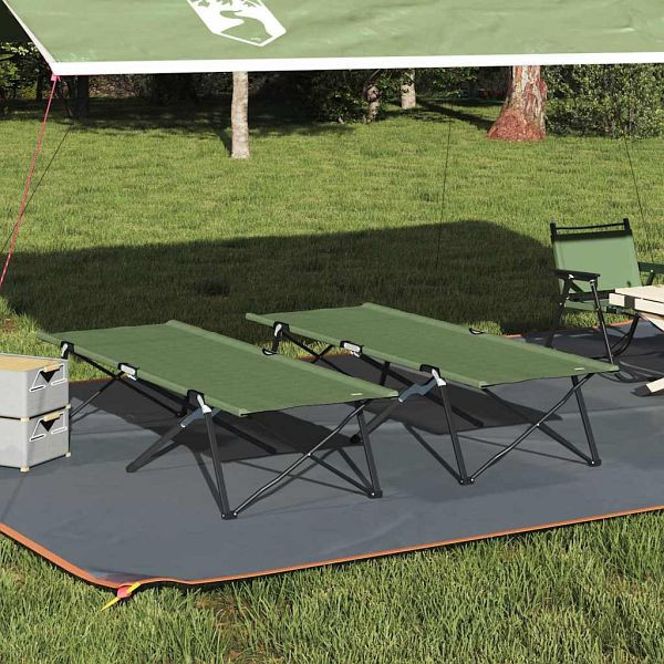 vidaXL Klapp Schlafbett fürs Camping 2 Stück Amy Gelb 206 x 76 x 74 cm, 42003172