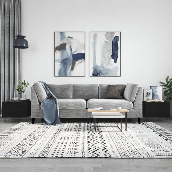 vidaXL Couchtische 2 Stück Schwarz 50x50x40 cm Holzwerkstoff, 829383