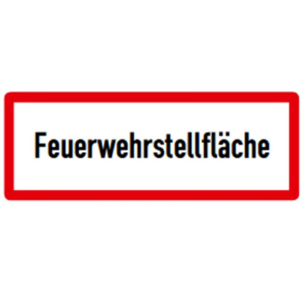 Stein HGS Hinweisschild, Feuerwehrstellfläche, 74x210mm /RA1/Flachform 2mm, hwsb030072121