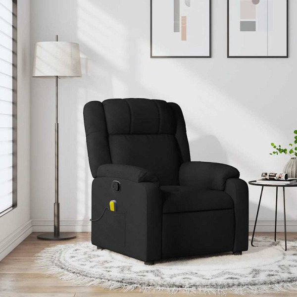 vidaXL Massage-Relaxsessel, schwarzer Stoff, 3206207