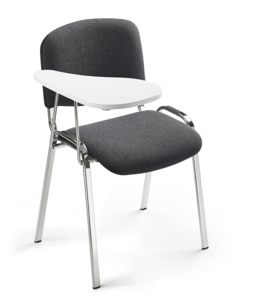 Deskin Schreibbrett für Besucherstühle ISO, 4-Fuß, für Besucherstühle ISO, 4-Fuß, Melamin, lichtgrau, 284680