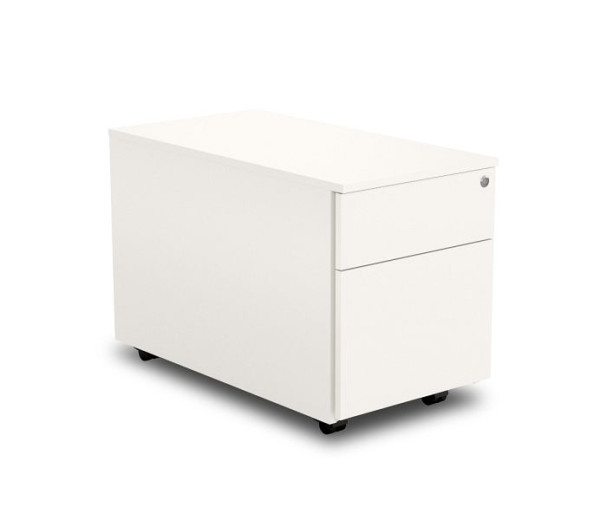 Kerkmann Rollcontainer mit Zentralschloss, fresh, mit 1 Schublade, B 430 x T 800 x H 540 mm, Weiß, 12455910