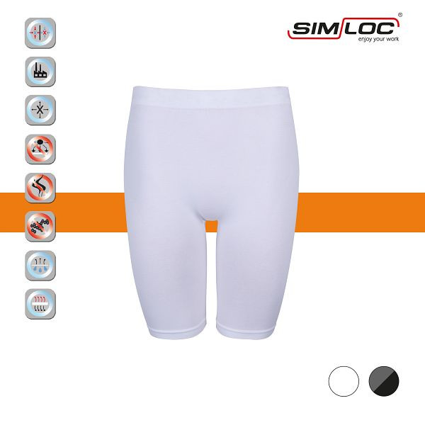 SIMLOC Long Shorts, weiß, Größe: S, 37% Polyester THERMOCOOL, VE: 2 Stück, 3-01-06-S-02