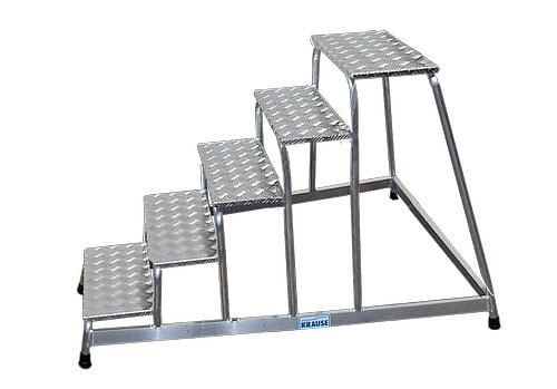DENIOS Montage-Tritt aus Aluminium, mit 5 Stufen, 156-817