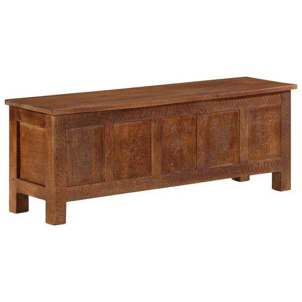 vidaXL Truhe 110x30x40 cm Massivholz Mango, Material: Mango-Massivholz, MDF, 328310