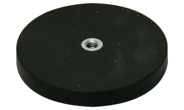 GIFAS Haftmagnet für SpotLEDFLEX - mit schwarzem Kunststoffmantel (Durchmesser 86 mm)- inkl. Befestigungsschraube M 6, 275523