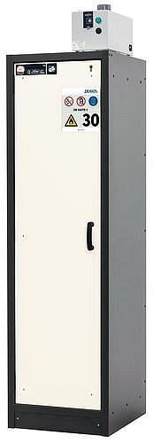 asecos Gefahrstoffschrank Basis-Line 30-63L, 565 mm, 3 Einlegeböden, Tür weiß (links), 3100207030076