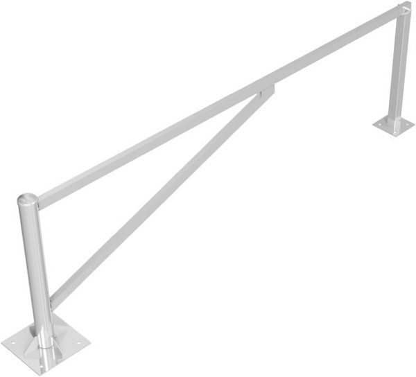 Schake Drehschranke 3,00m, für Vorhangschloss, Drehpfosten: Ø 102mm, Schrankenarm: 60x40mm, inkl. 2 Auflagepfosten, zum Aufdübeln, feuerverzinkt, 413_300VP