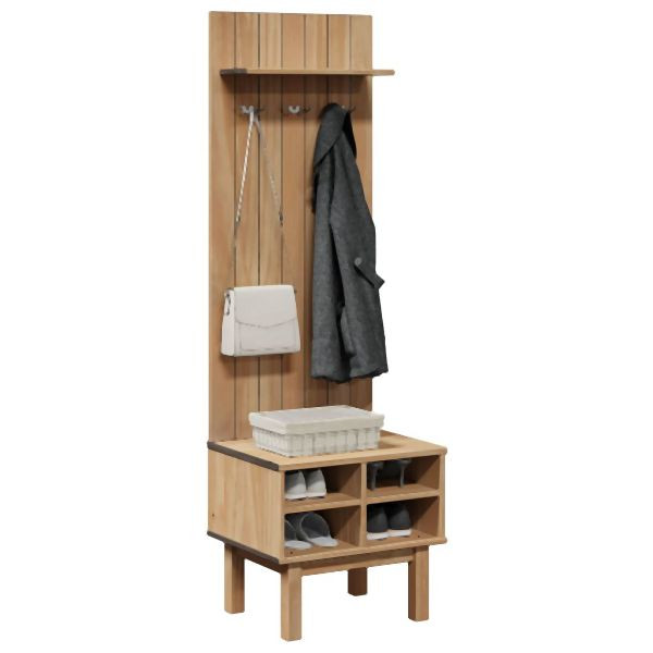 vidaXL Flurgarderobe OTTA 50x40x160 cm Massivholz Kiefer, 4013463