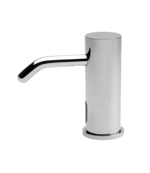 Benkiser Metrix Fashion Seifenspender, Elektronik Waschtisch-Seifenspender für Batteriebetrieb, inkl. 1L Flasche & -halterung, chrom, 1990810