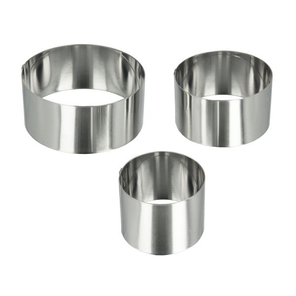 Metaltex Allzweck - Kochringe 3er-Set, Inox, rund, VE: 6 Stück, 204536010