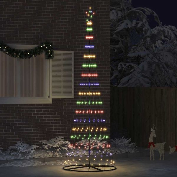 vidaXL LED Weihnachtsbaum Mehrfarbig 100,5 x 100,5 x 302,5 cm Metall, 42018790