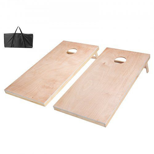 VEVOR Cornhole Spiel Set (1255 x 600 x 302 mm) Massivholz, inkl. Tragetasche, für Garten, Strand, Camping, HWDDBSM42FT2YO188001V0