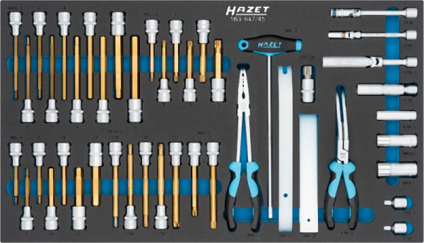 Hazet Werkzeug Satz 647, 45-teilig, 163-647/45, 4000896274444