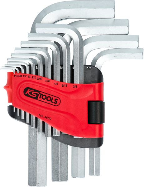 KS Tools Innensechskant-Winkelstiftschlüssel-Satz, im Klapphalter, 14-teilig1/16"-3/4", 151.4600