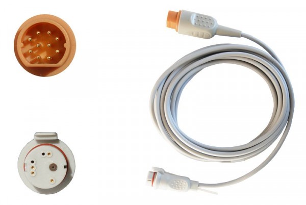 Golmed IBP-Adapterkabel für B.D.-Transducer, zu Dräger Siemens Sirecust, IBP-DR1-BD
