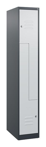 C+P Z-Spind Classic PLUS, 2 Abteile, 1700x300x500mm, 7016/7035, Zylinderschlösser, 0800037-102 S10015