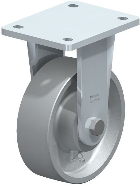 Blickle BO-G 150K Stahlgeschweißte Schwerlast-Bockrolle, Guss, Grau, 35899