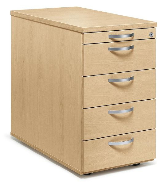 Deskin Standcontainer Multi M pro, Buchedekor, B 435 x H 720 x T 800 mm, 4 Schübe, 294413