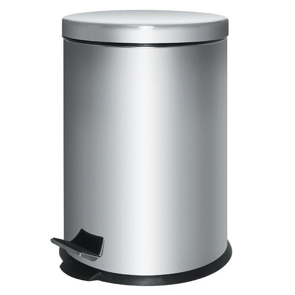 Bolero Edelstahl Pedaleimer 5L, Edelstahl, langlebig, GG976