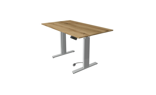 Kerkmann Sitz-/Stehtisch Move 3 tube, B 1400 x T 800 mm, elektrisch höhenverstellbar von 720-1200 mm, Eiche, 10236555