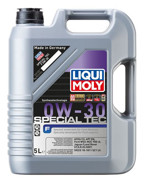 LIQUI MOLY Motoröl Special Tec F 0W-30, Kanister Kunststoff, VE: 5 Liter, 20723