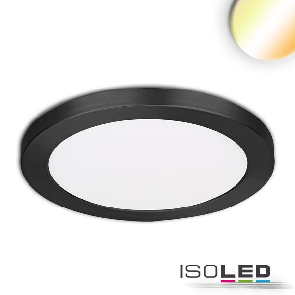 ISOLED LED Aufbau/Einbauleuchte Slim Flex, 18W, schwarz, ColorSwitch 3000/3500/4000K, 114028