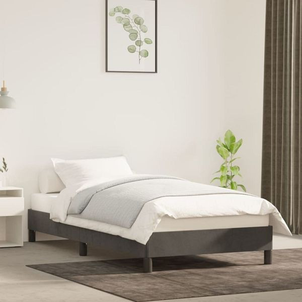 vidaXL Bettgestell Dunkelgrau 80x200 cm Samt, Polyester, 346941