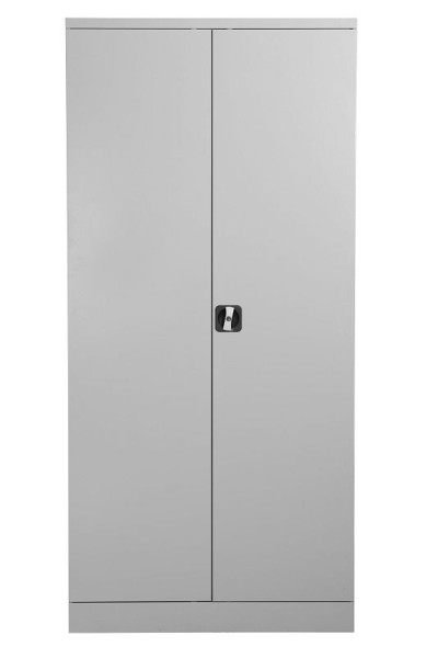 Gürkan Flügeltürenschrank, 50 x 92 x 195 cm, Lichtgrau, Verstärkte Fachboden Stück 4, FLC.195/N, 109381