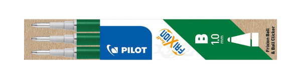 PILOT Tintenrollermine FriXion BLS-FR10 - 0,5 mm, grün, 3er Pack, BLSFR10-G-S3-E