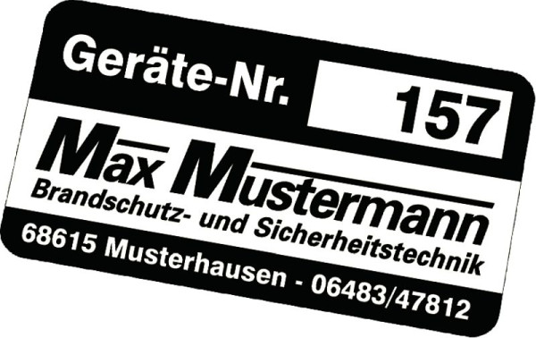 Moedel Inventaretiketten schwarz/weiß, Polypropylenfolie, 50x25 mm, VE: 100 Stück/Rolle, 60424