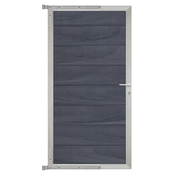 T&J ÖLAND-Tor-Komplettset, 90 x 175 cm, greystone/silber, 44128