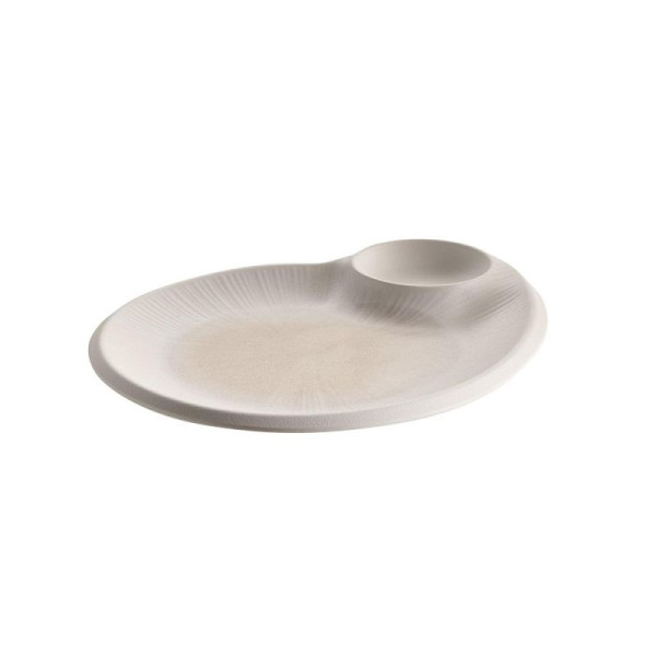 APS Teller BLUSH, Melamin, 30 x 25 cm, weiß/beige, 85516