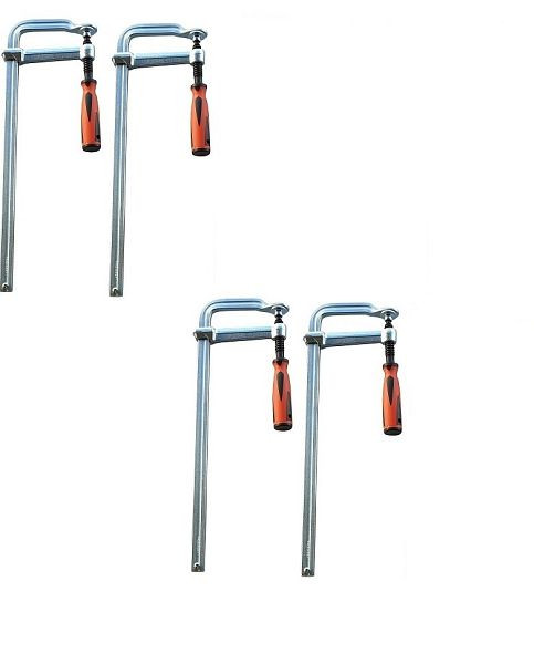 VaGo-Tools 4-teilig Schraubzwingen Ganzstahl 200/300/400/500 mm, 260-200/300/400/500 je 1_kv