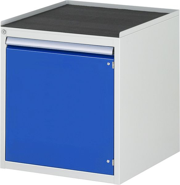 RAU Schubladenschrank Serie 7000, B580xT650xH645mm, Flügeltür H540mm, Metallauflage mit 3-seitigem Abrollrand und Anti-Rutsch-Matte, 03-L3.8AR-MT.11