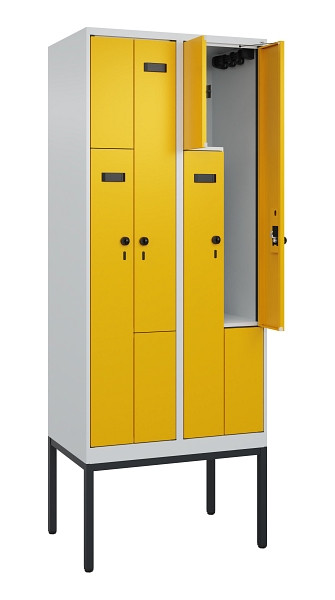 C+P Z-Spind Evolo PLUS, Gestell, 4 Fächer, 2120x800x500mm, 7035/1004, Drehriegel, 0490337-224 S10001