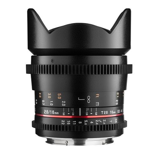 Samyang MF Videoobjektiv 16mm T2,6 Video DSLR Canon EF, 1022816