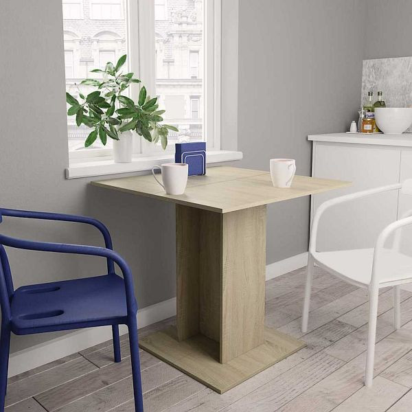 vidaXL Esstisch Sonoma-Eiche 80x80x75 cm Holzwerkstoff, 800255
